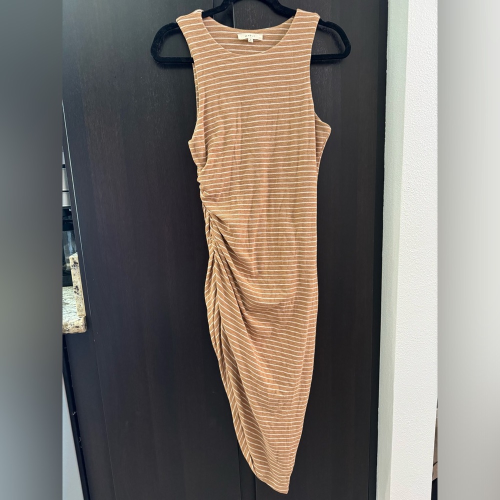 MABLE striped rouged neutral dress